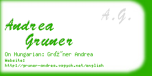 andrea gruner business card